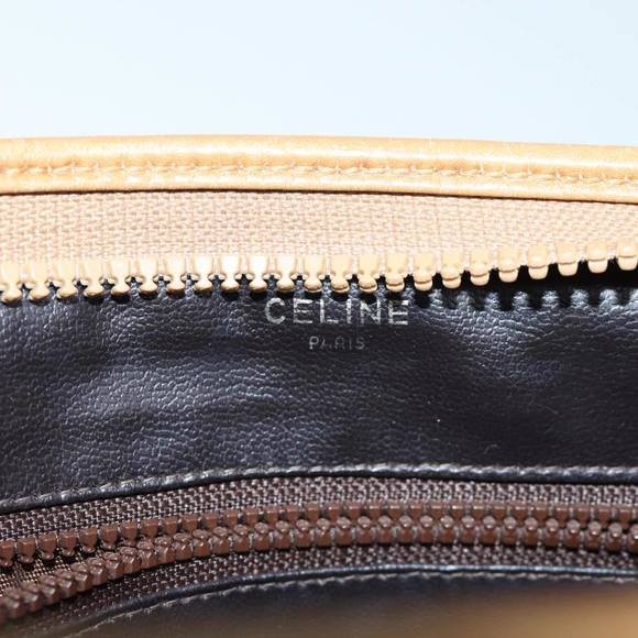 CELINE Macadam Canvas Clutch Bag Beige Auth 70658 - Picture 9 of 16